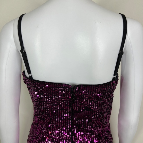Dress the Population Pink Sequin Pantsuit, S, Spaghetti Strap, Wide‎ leg, NWOT - Picture 12 of 16